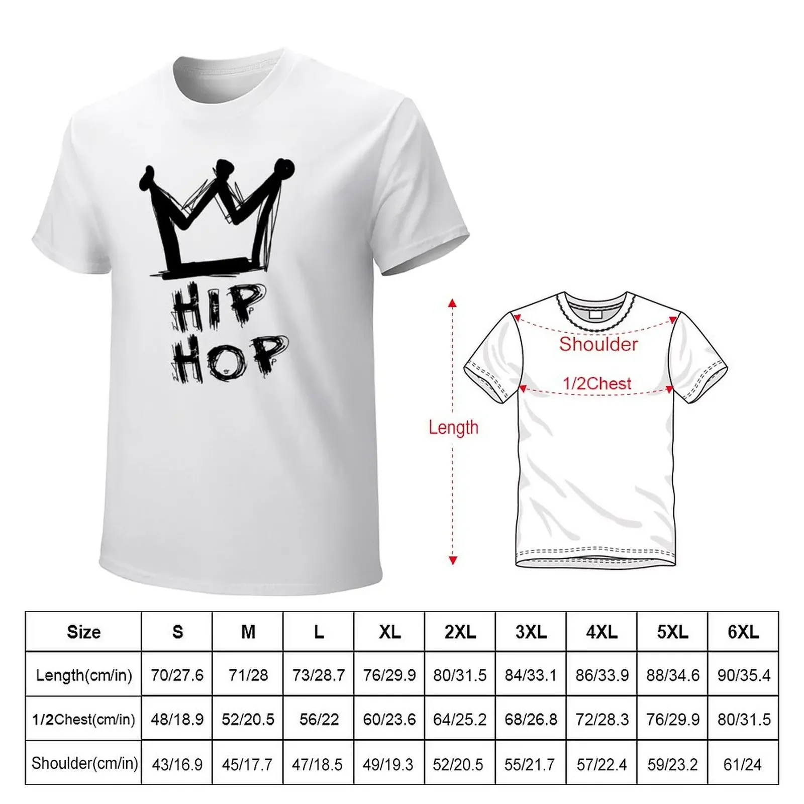 Hip-Hop ist König T-Shirt für einen Jungen Shirts Grafik T-Shirts Herren T-Shirt