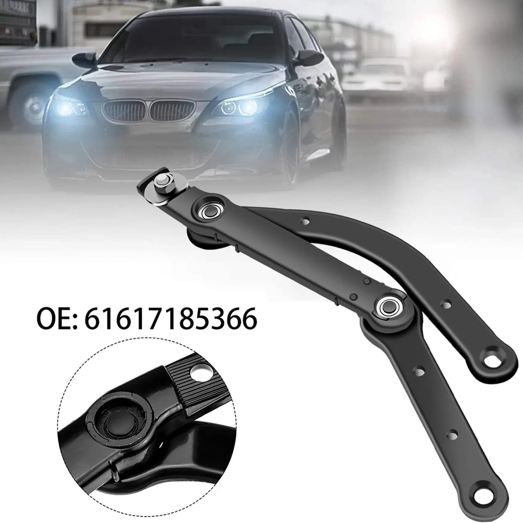 Brazo de limpiaparabrisas delantero derecho para BMW, accesorios de coche, E60, E61, E63, E64, 61617185366