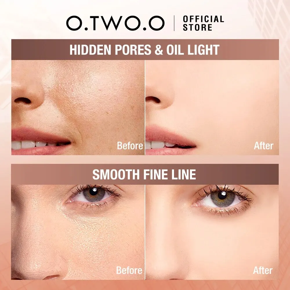 O.TWO.O Face Primer Makeup Base 20ml Invisible Pore Smooths Fine Lines Oil-Control Brighten Moisture Primer for Face Cosmetics