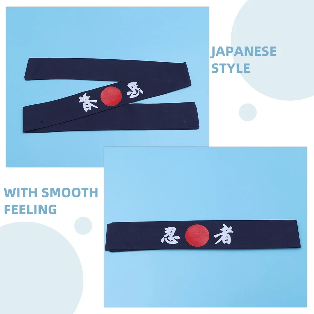2pcs Chef Headband Japanese Style Wide Headband For Cooking Sushi Chef Costume Karate Yoga Running Workout Fitness Exercise Head