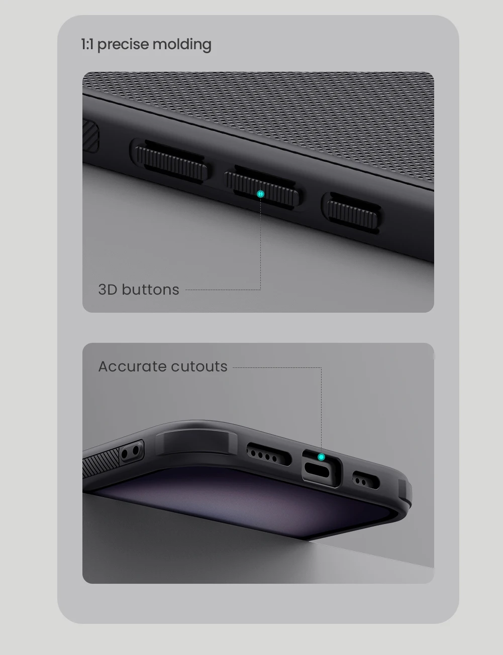 Für iPhone 16 Fall Nillkin angepasst Fall für iPhone 16 hochwertige super gefrostete Schild Fall matte PC-Abdeckung – Detail 11