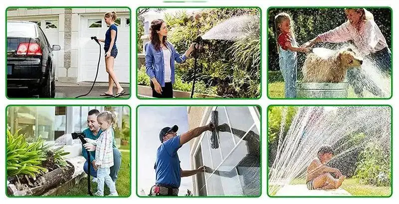 Flexibler Gartenschlauch, Bewässerungsschlauch, tragbarer Hochdruck-Autowaschschlauch, Reinigungswasserpistole, ausziehbarer Magieschlauch 25FT-100FT – Detail 13