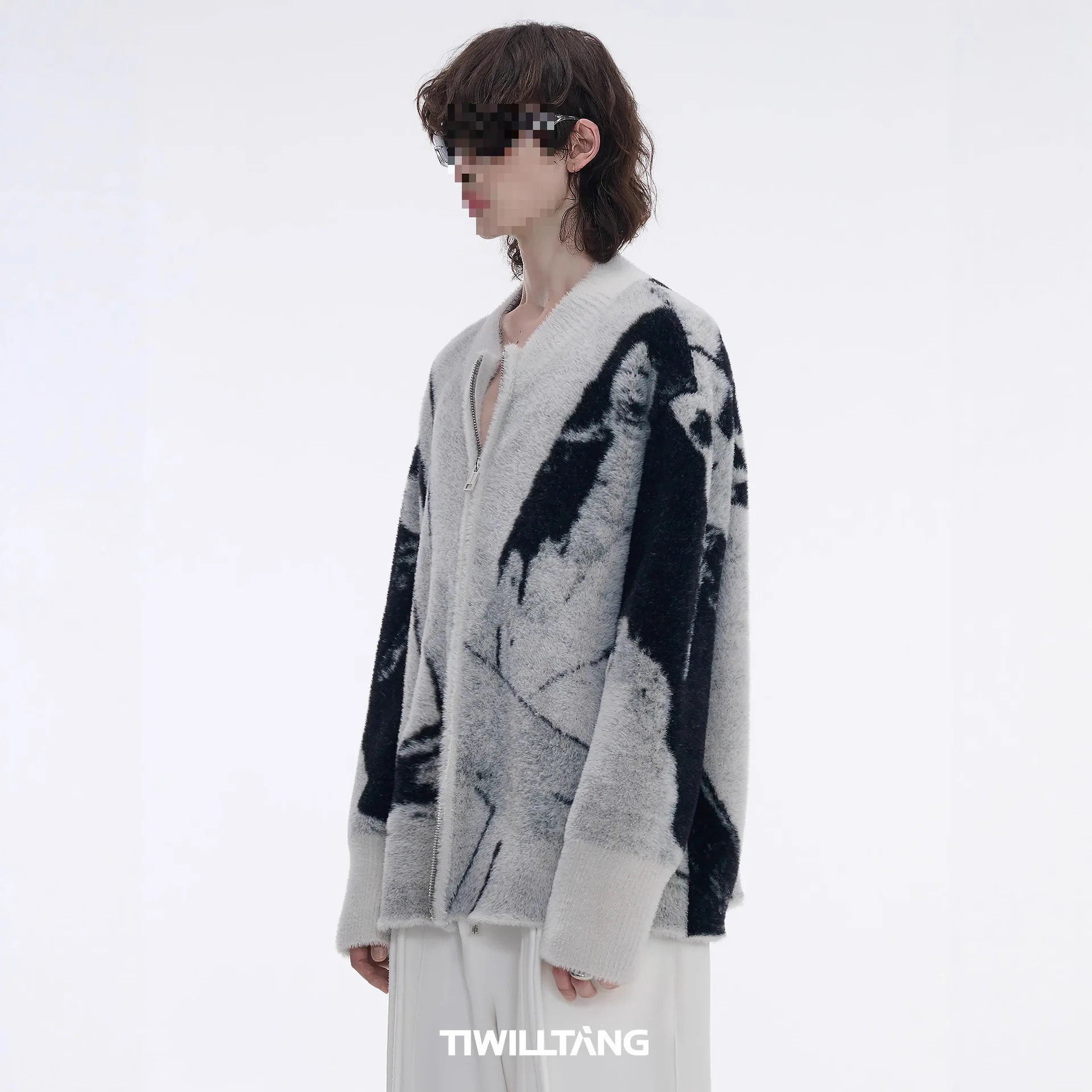 Unsiex Knitting Cardigan 2025 Autumn Winter Man Women Knitting Sweater Nspired Faux Mink Knit Sweater