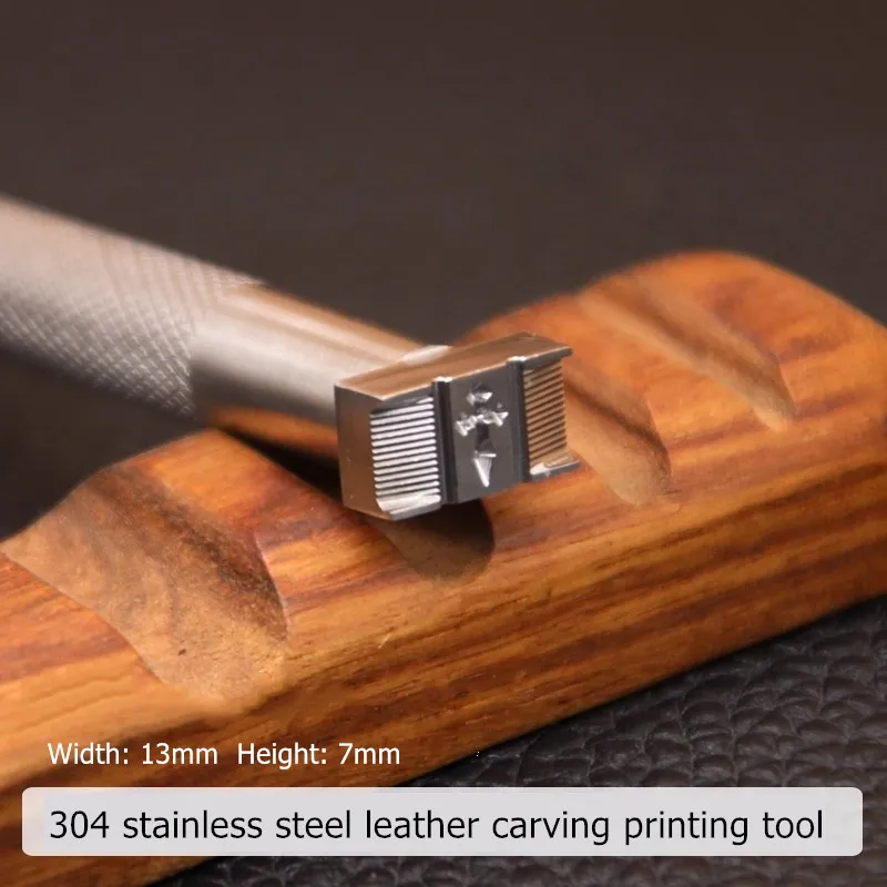 

XW413 Штамп для тиснения из нержавеющей стали 304 с перекрестным плетеным узором, 13x7 мм, для кожи растительного дубления