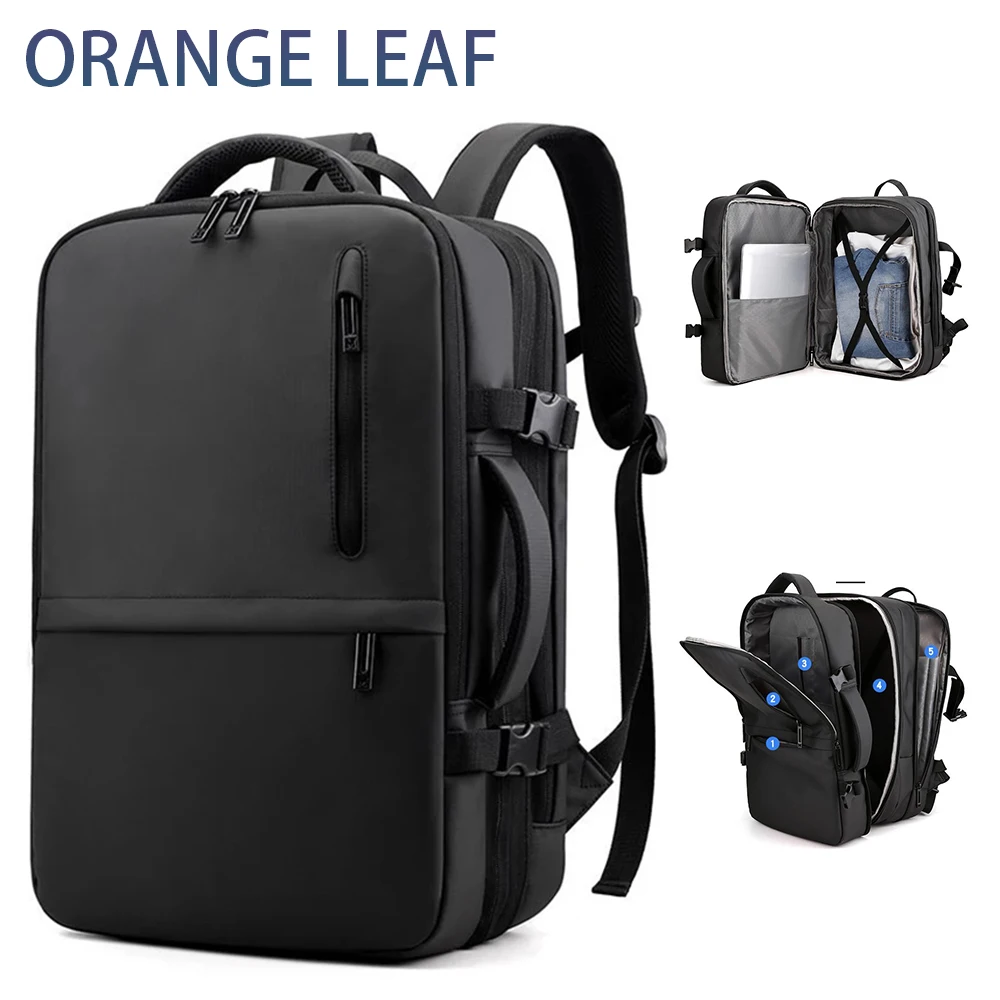 Mochila Laptop de Grande Capacidade, Bolsa de Viagem de Negócios Masculina, Carregamento USB, Impermeável, Alta Qualidade, Novo