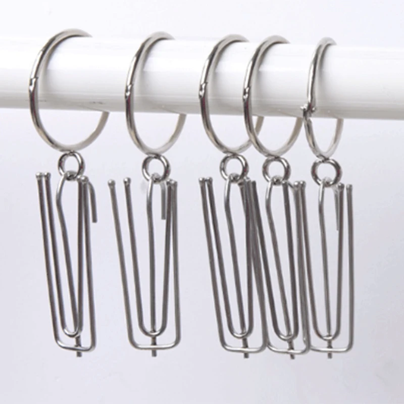 10 Pack Curtain Rings Opening 50mm Internal Diameter iron Curtains Rings Hanging Rings for Curtains and Rods Silver