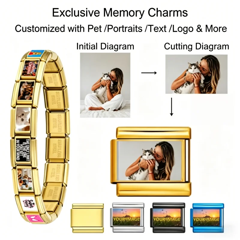 Jewelry & Watches Ltd - 1 pz Charm Personalizzato Italiano da