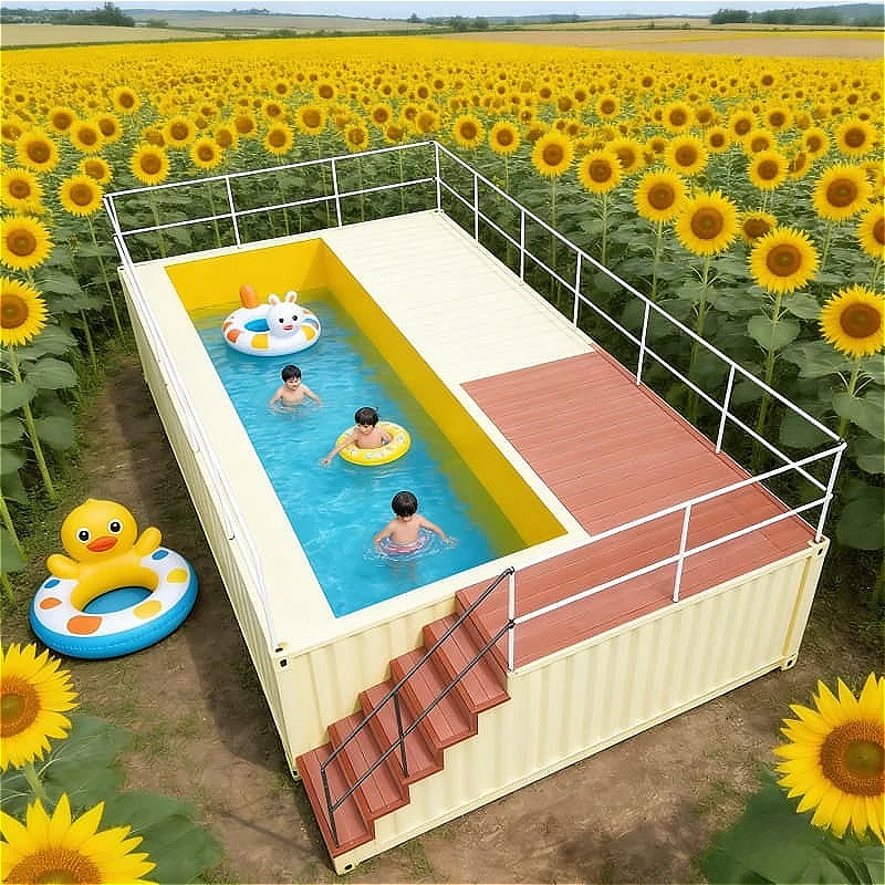 Stainless Steel Container Pool Container Swimming Pool Portable Plunge Pool For Courtyard Private Outdoor Hydrotherapy Custom