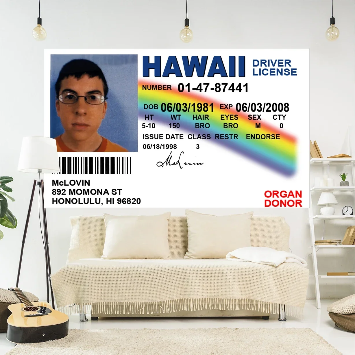Flags: Flags, Memes Fake Ids, Driver\'S Licenses, Tapestries, Polyester, A Flag, Banner, Dormitories, Dormitory Interiors