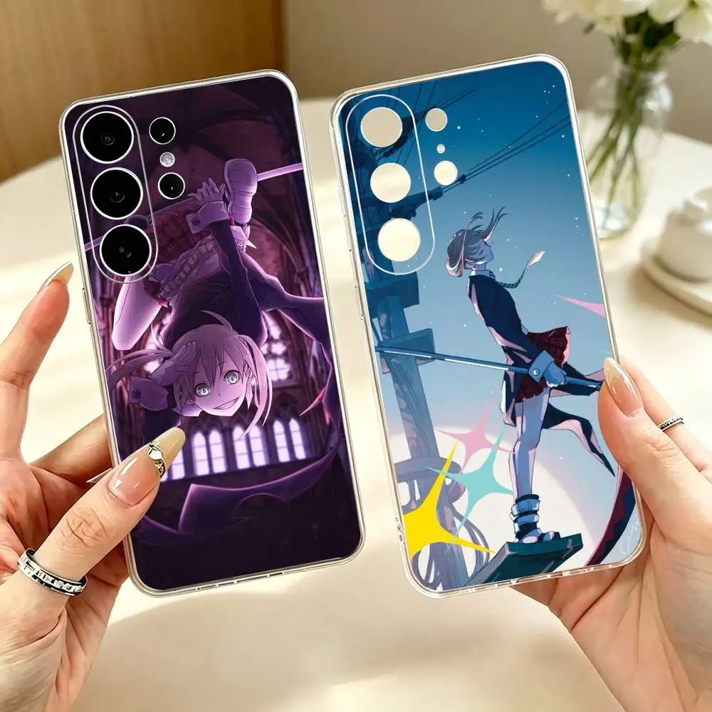 Anime S-Soul Eater Maka Albarn  Clear Soft Silicone Phone Case for Samsung S25 S24 S23 S22 S21 S20 Ultra Plus