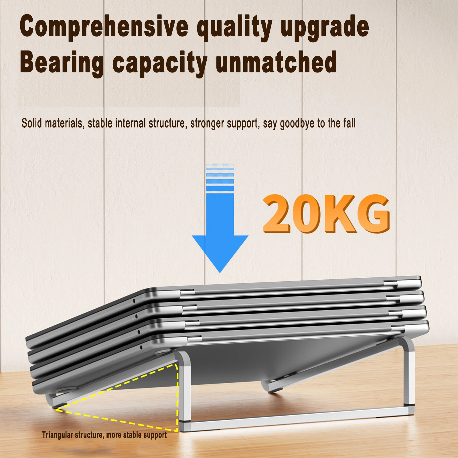 Laptop Stand, Notebook Holder Riser Computer Tablet Stand, Adjustable Aluminum Ergonomic Foldable Portable Desktop Holder