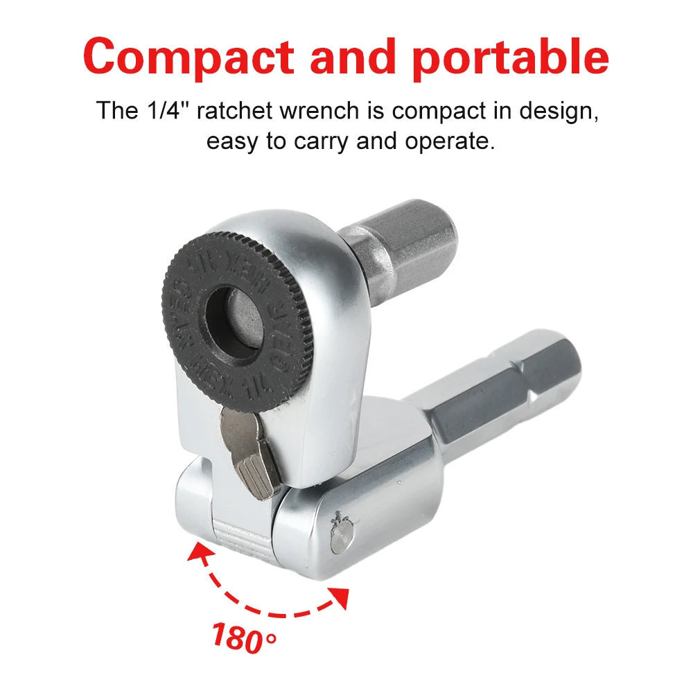 6.35mm Mini Screwdriver Hexagon Torque Wrench 1/4" Ratchet Wrench Adjustable Stainless Steel Socket Wrench Portable Hand Tools
