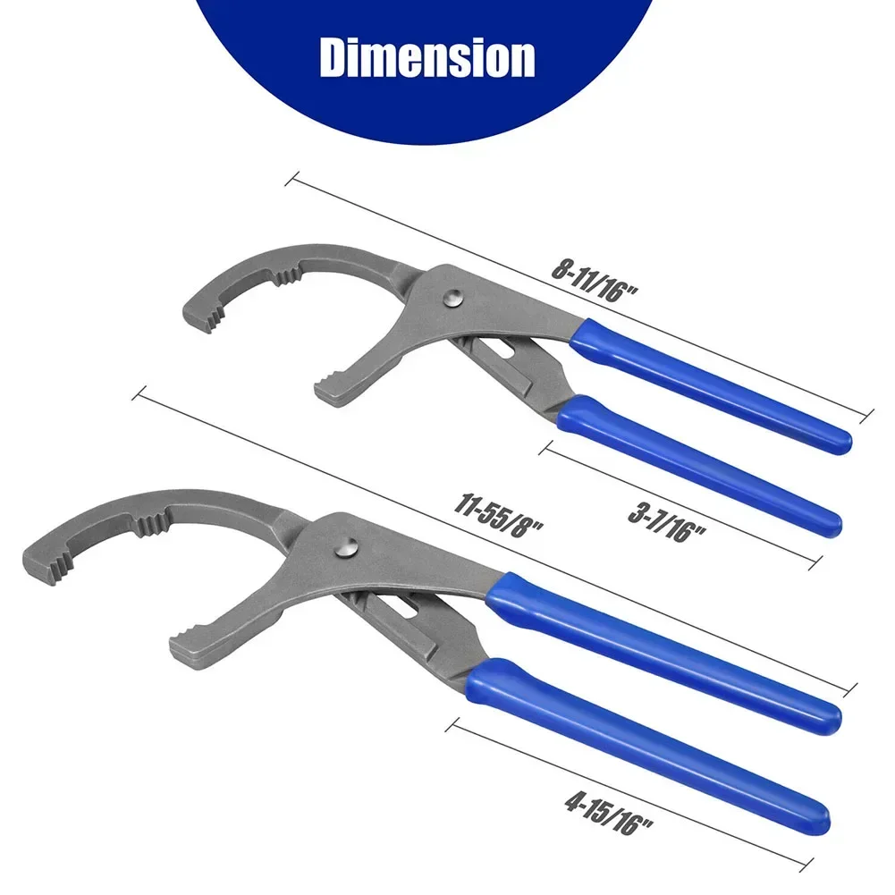 9/12inch Oil Filter Pliers Wrench Removal Tool Clamp Type Wrench Adjustable Hand Remover Clamp Filter Wrench Oil Filter