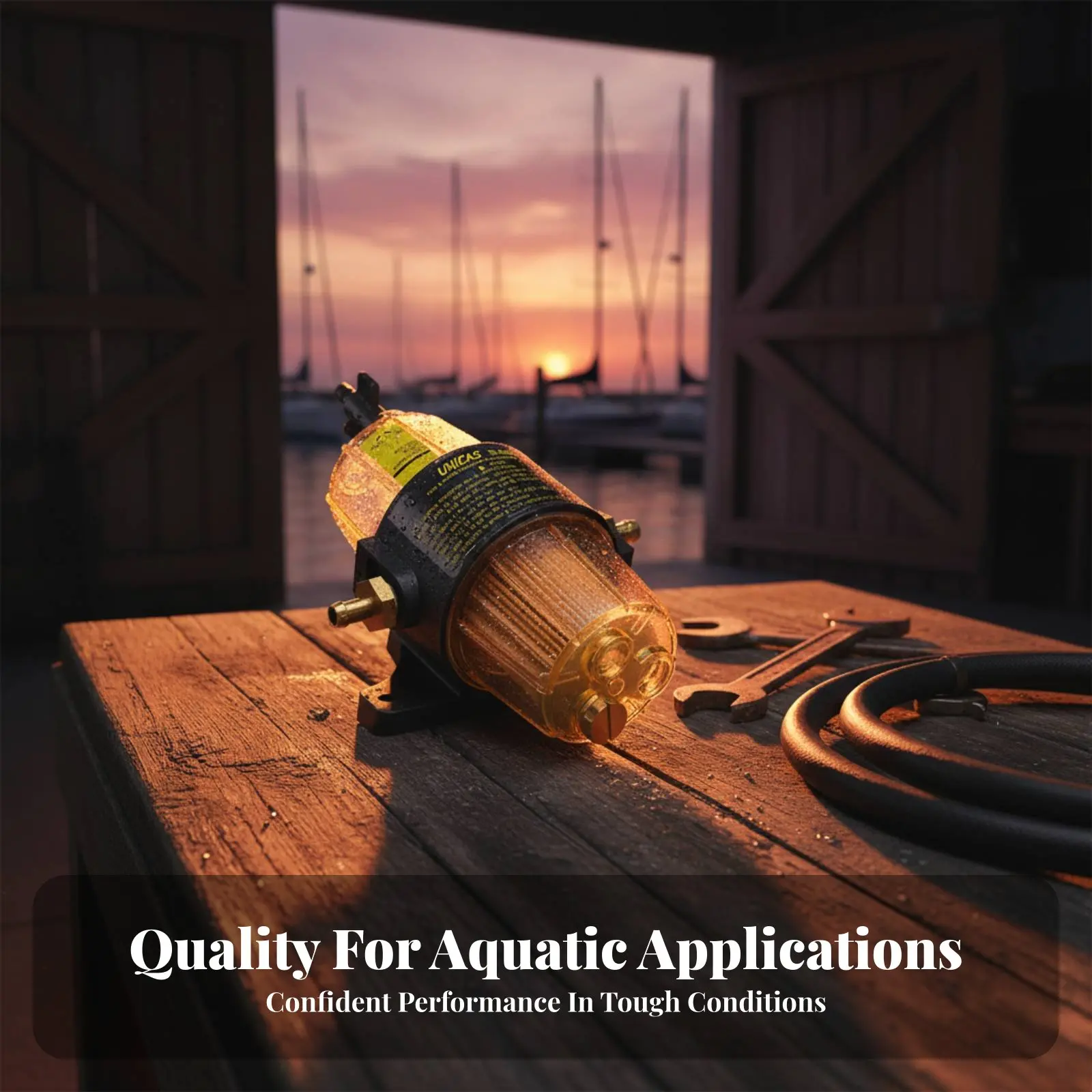 

Водоотделитель для подвесного лодочного мотора, бензиновый, с фильтрацией от частиц 10 мкм, простая установка