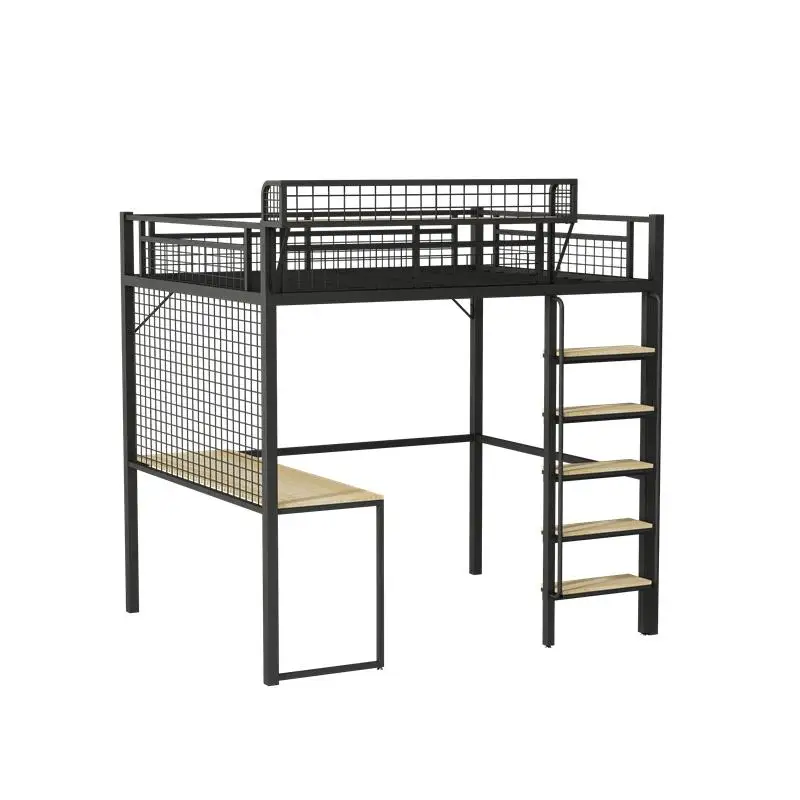 shipping on the and off the table, simple elevated , space-saving pavilion-type small , wrought iron upper and lower bunk