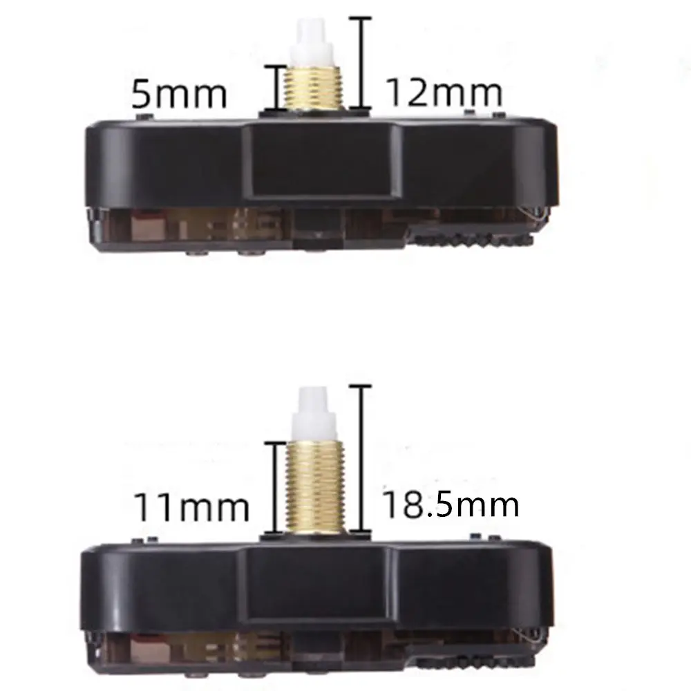Classic Quartz Clock Movement Mechanism Black Metal Parts Repair DIY