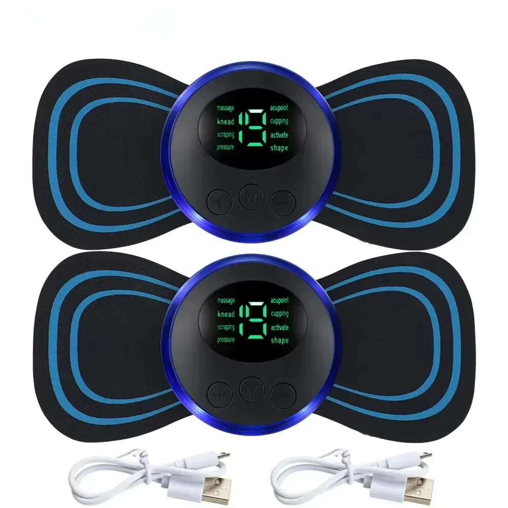 Wireless Portable EMS Massage Patch Electric Pulse Physiotherapy Tool for Neck Shoulder Body Pain Relief