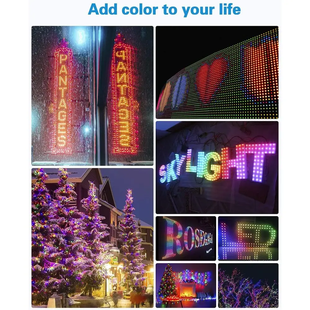500pcs WS2811 12mm Diused Dream Color RGB LED Pixels Light Individually Addrable Pixels Outdoor IP68 Waterproo DC 5V or LED Sn W