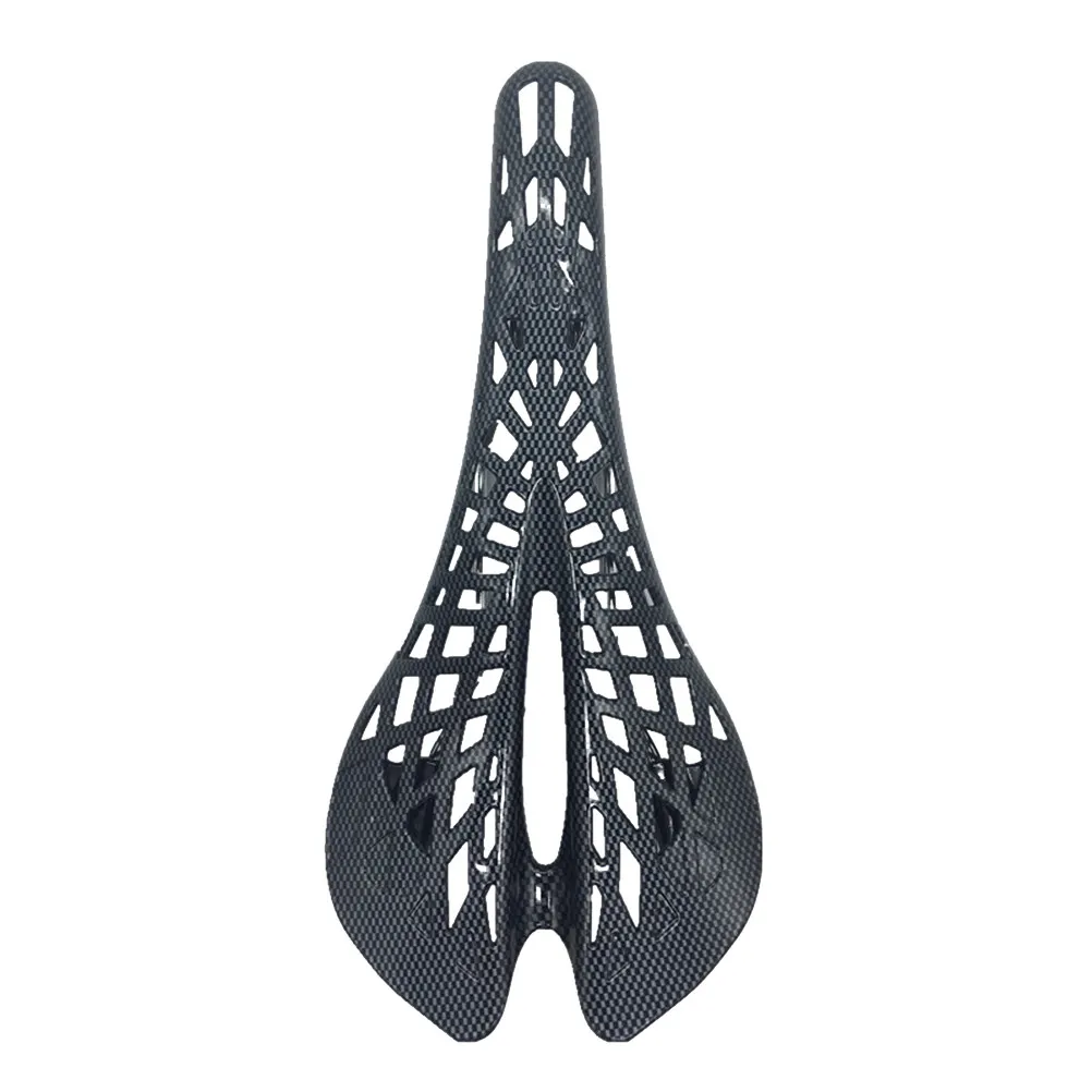 

1Pcs Carbon Fiber Texture Bike Saddle Hollow Design 40 Airflow Vents High Toughness ABS Comfortable Reduced Heat