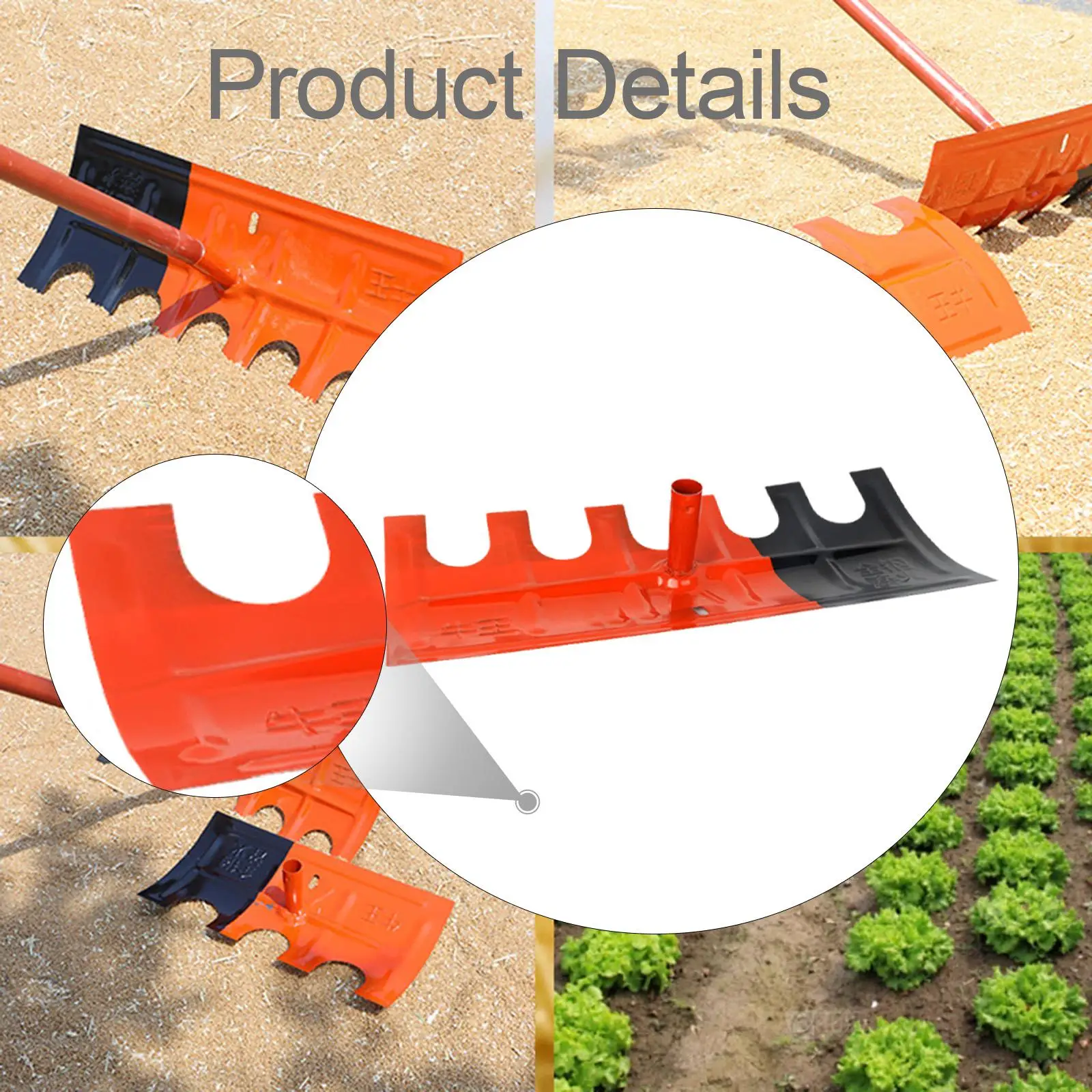 Grain Drying Rake Head Only Farmer Portable Turning Grain Spreader for Wheat