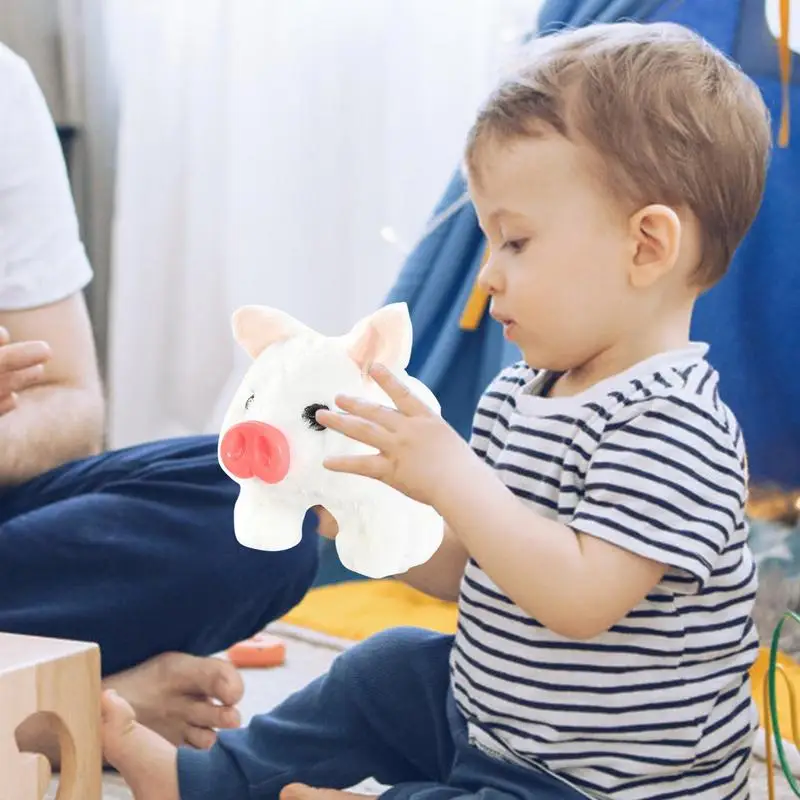 リアルな動物のおもちゃ楽しいリアルなぬいぐるみソフト肌に優しいロボットスマート音声制御付きイースターベビーキッズ女の子