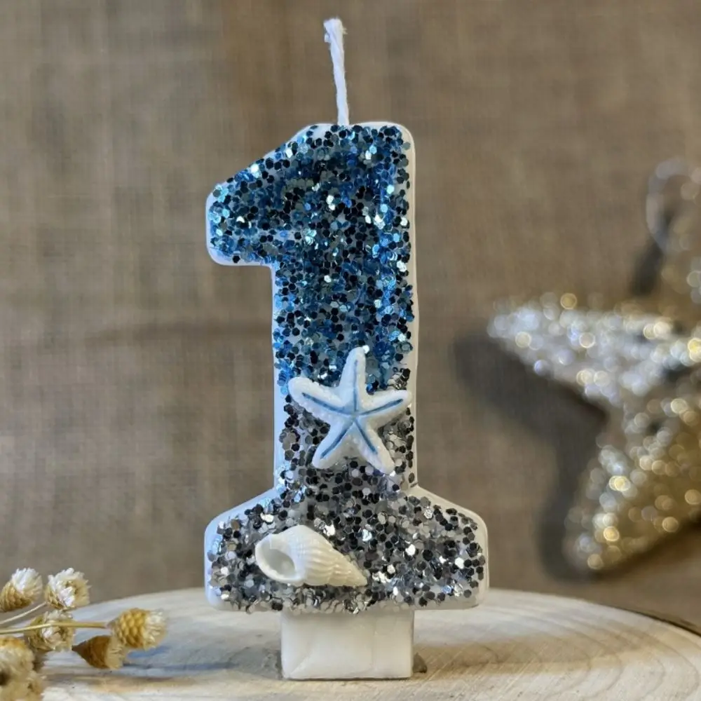 Beach Shell Number Birthday Candle Summer Outdoor Party Travel Wedding Anniversary Celebration Cute Conch Starfish Decoration