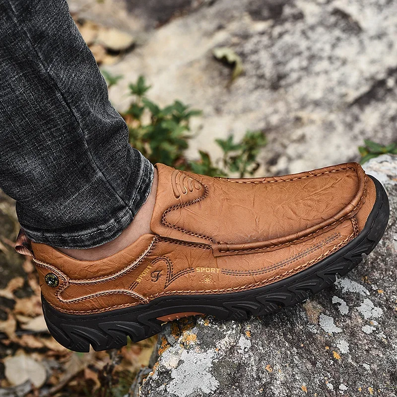 Chaussures décontractées en cuir véritable pour hommes, chaussures de travail confortables, mocassins en cuir de vache, baskets, haute qualité, nouveau, taille 48, 100%