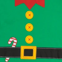 Christmas Clothes Family Set Adult Matching Xmas Sleepwear Kids Boys Green Elf  Pajamas Girl Mother Daddy Festival Party Sets 3
