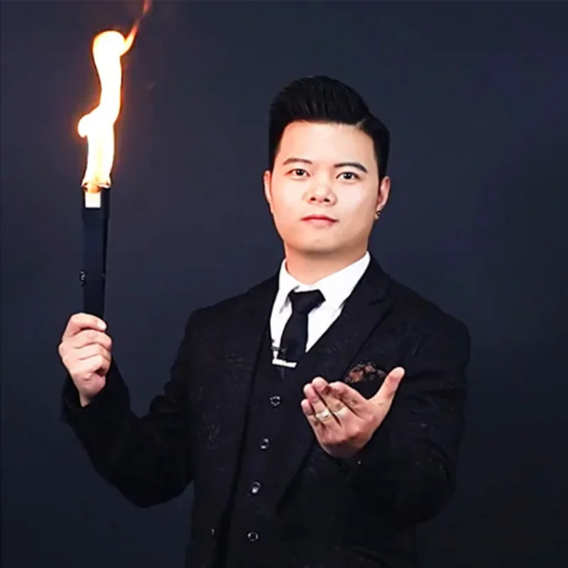 Fire Fan Stage Magic Tricks Illsions Party Magic Show Fire Magic Props Gimmick Professional Magcian Street Torch To Flaming Fan