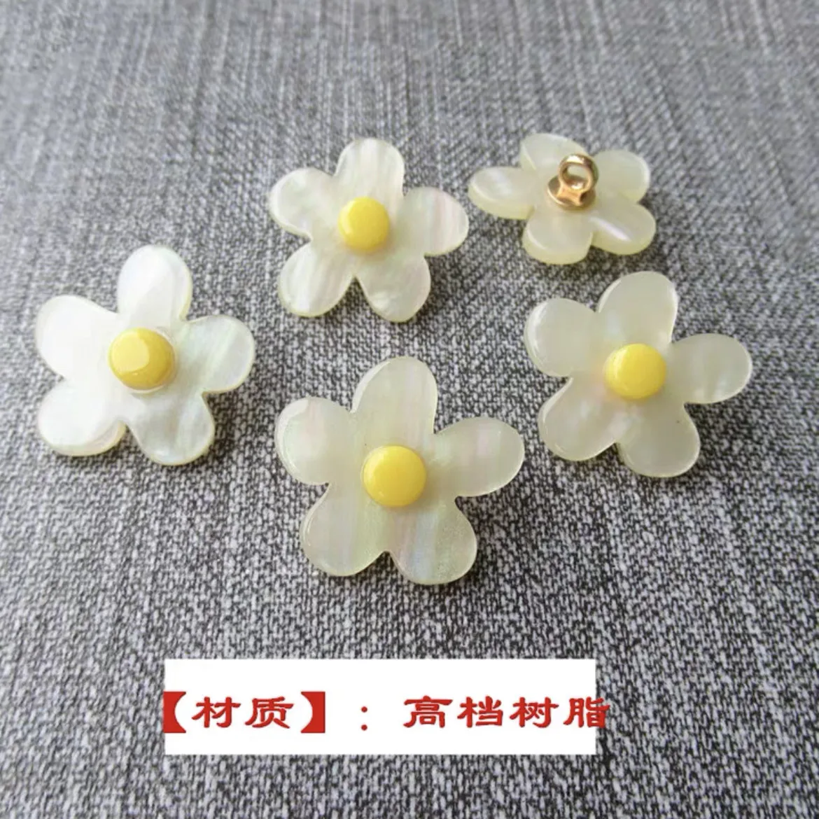 10Pcs/Lot Flower Fashion Buttons for Clothing Coat Sweater Suit Female Decorative Button Sewing 15 18 23mm Luxury