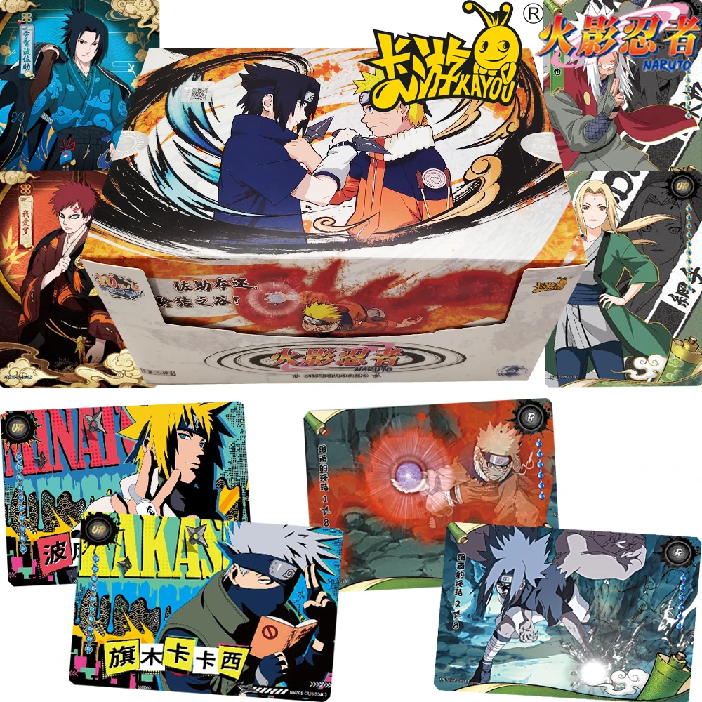 KAYOU Genuine Naruto Characters Collection Cards Uchiha Sasuke Orochimaru Anime Ninja Duel SSR Battle Cards Kids Birthday Gifts