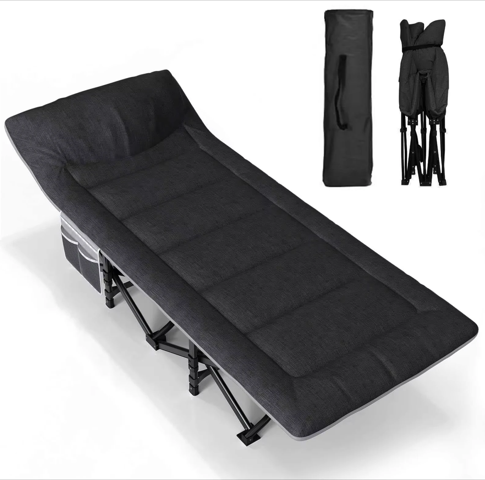 

Luxurious Premium Folding Cots with Luxurious Memory Foam Mattress Perfect Guest Camping Bed