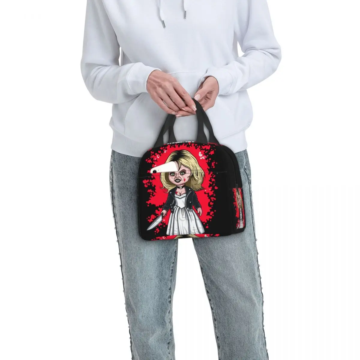 Bride Of Chucky Lunch Box for Women Leakproof Scary Tiffany Cooler Thermal Insulated Lunch Bag Office Work Picnic Food Bags