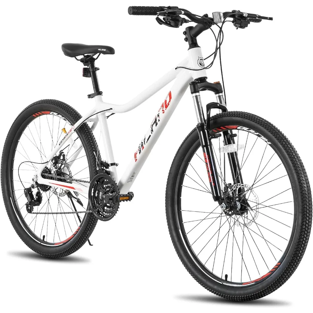 26 Inch Mountain Bike for Women, 21 Speed with Lock-Out Suspension Fork, Dual Disc Brakes, Aluminum Frame MTB