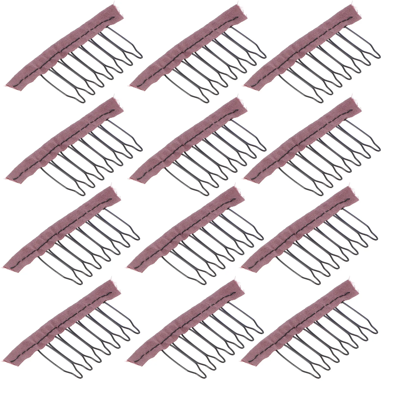 

20Pcs Cap Clips Comb 7-Teeth Metal Snap Clips Secure Hold for Hair Extensions Wigs Hairpieces Styling Invisible
