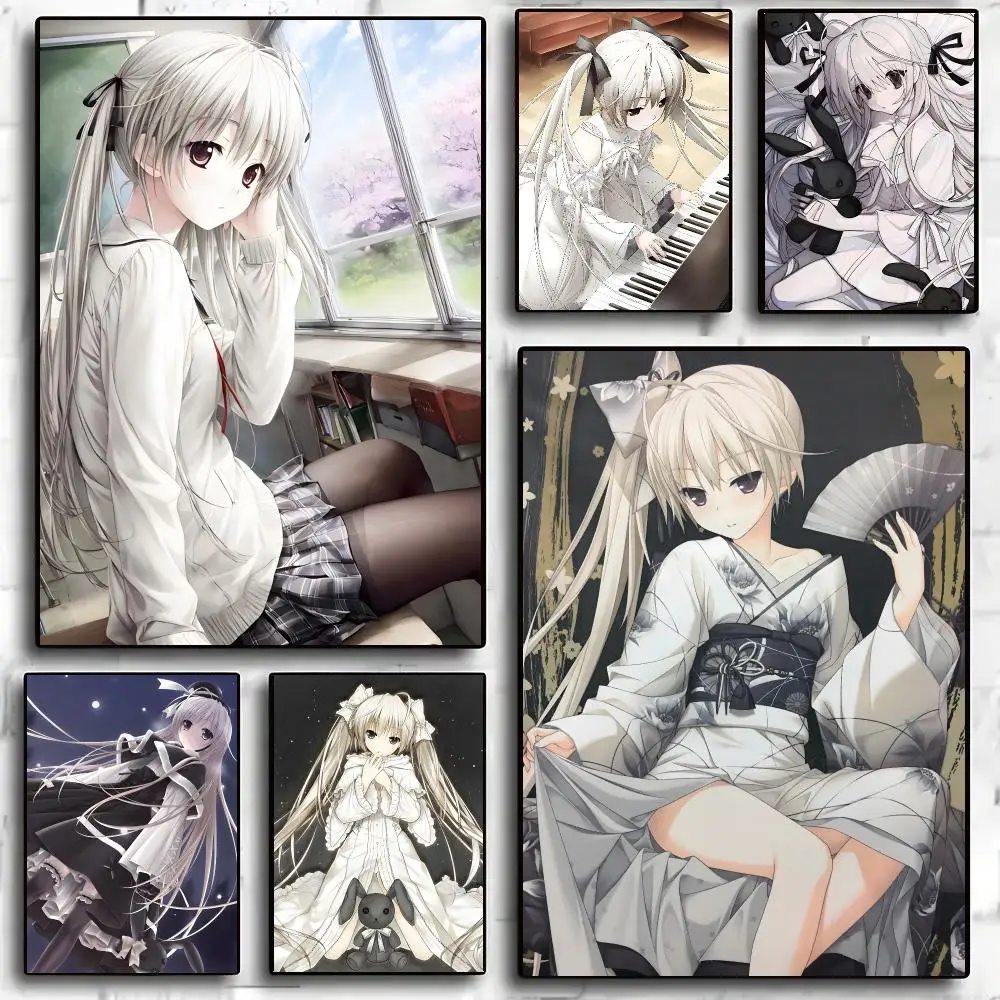 Kasugano Sora Anime Poster Self-adhesive Living Room Bedroom Party Bar Decor Moisture-proof Fade-resistant