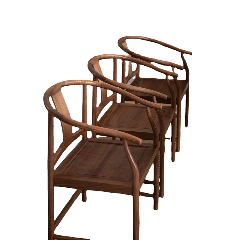 

New Chinese tea table and chair combination all solid wood black walnut modern old elm zen minimalist coffee table tea table