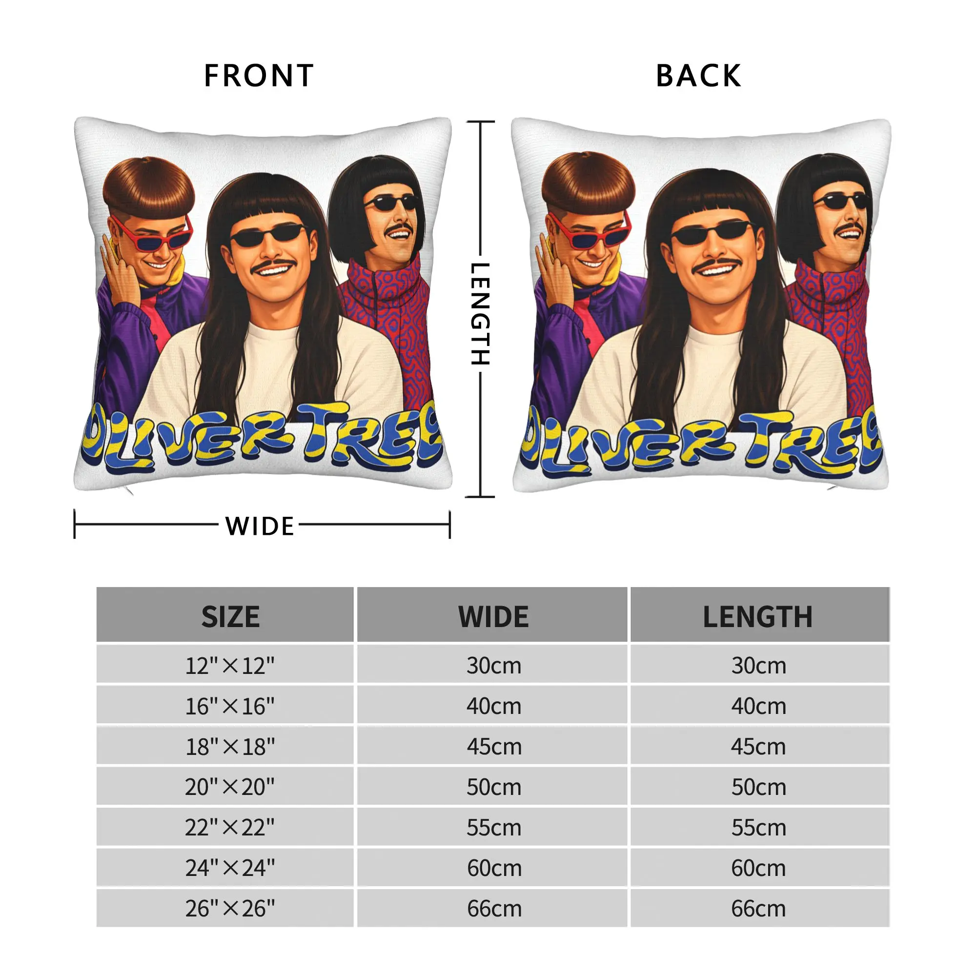 Oliver Tree Pillow Cover  Square Cushion Cover Morden Pillow Case For Sofa Car Home Decor