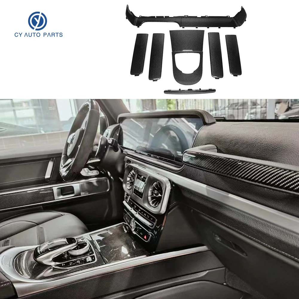 Carbon fiber car interior parts trim dashboard trim for Benz G-class W464 2019-UP model G500 G63 G350 replacement style