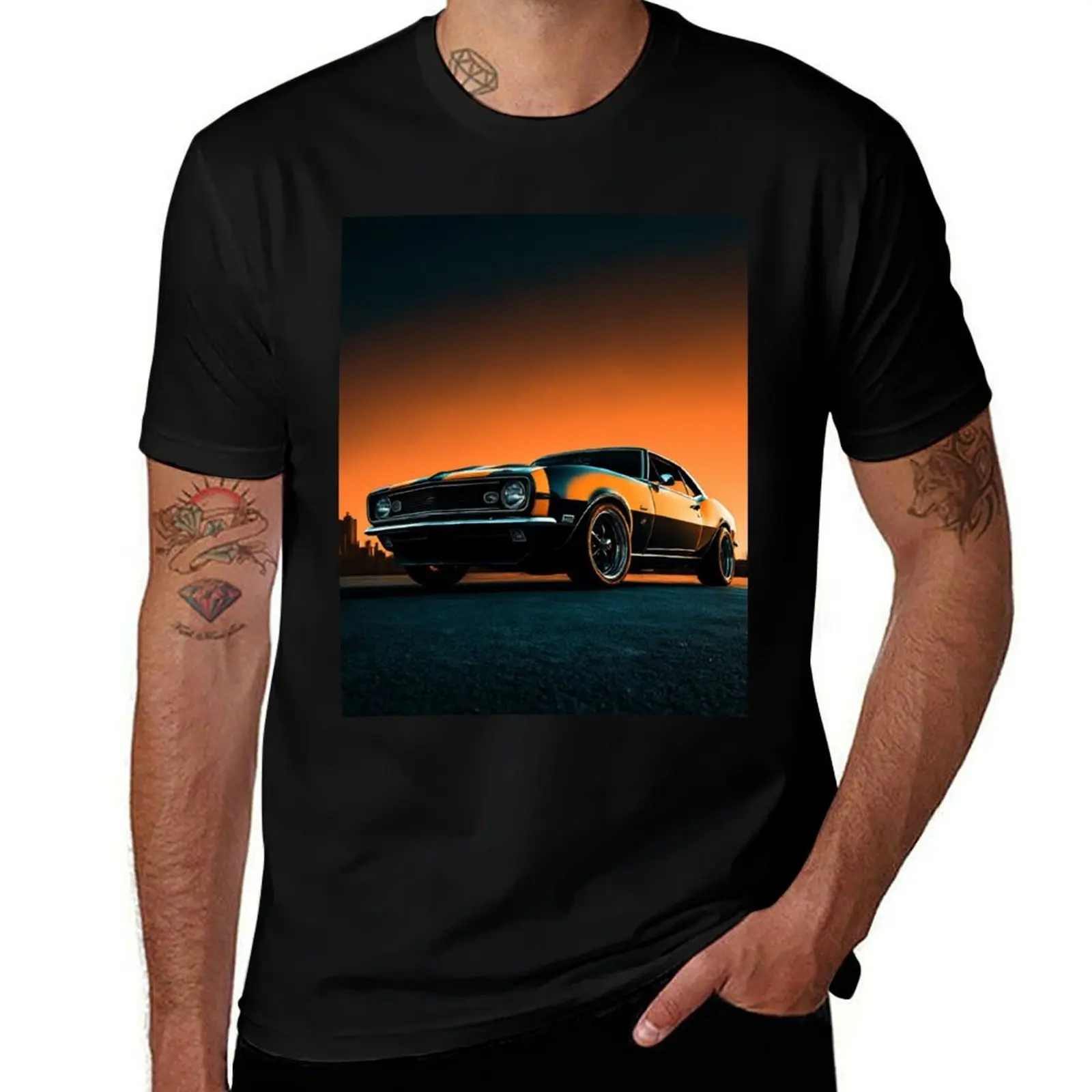 

American Muscle: Classic Cars in Action T-Shirt plus sizes shirts graphic tees hippie clothes t shirt men