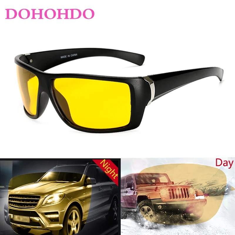 DOHOHDO Night Vision Glasses For Headlight Polarized Driving Sunglasses Yellow Lens Protection Night Eyewear for Driver UV400