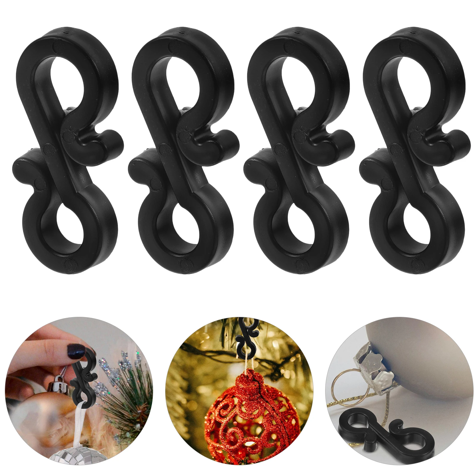 

50 Pcs Plastic Easy Install Christmas Tree Light Hooks Versatile String Light Clips For Holiday Decorations