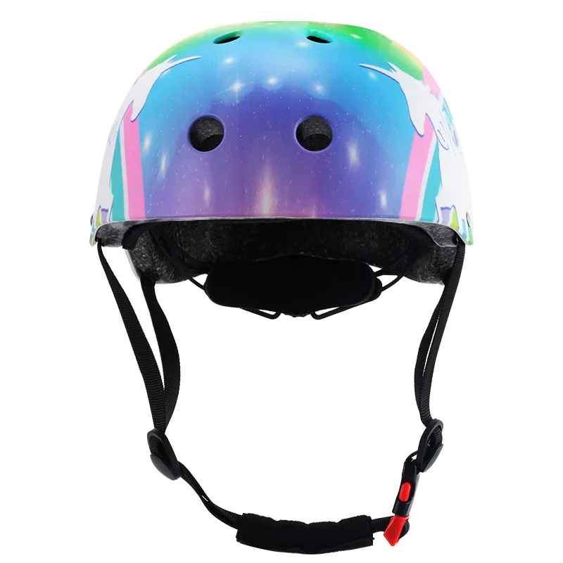 2024 Beautiful Children\'s Rainbow Cycling Bike Helmet Kids Self-balancing Bike Wheel Skateboard Skating Helmet Bicycle Helmet