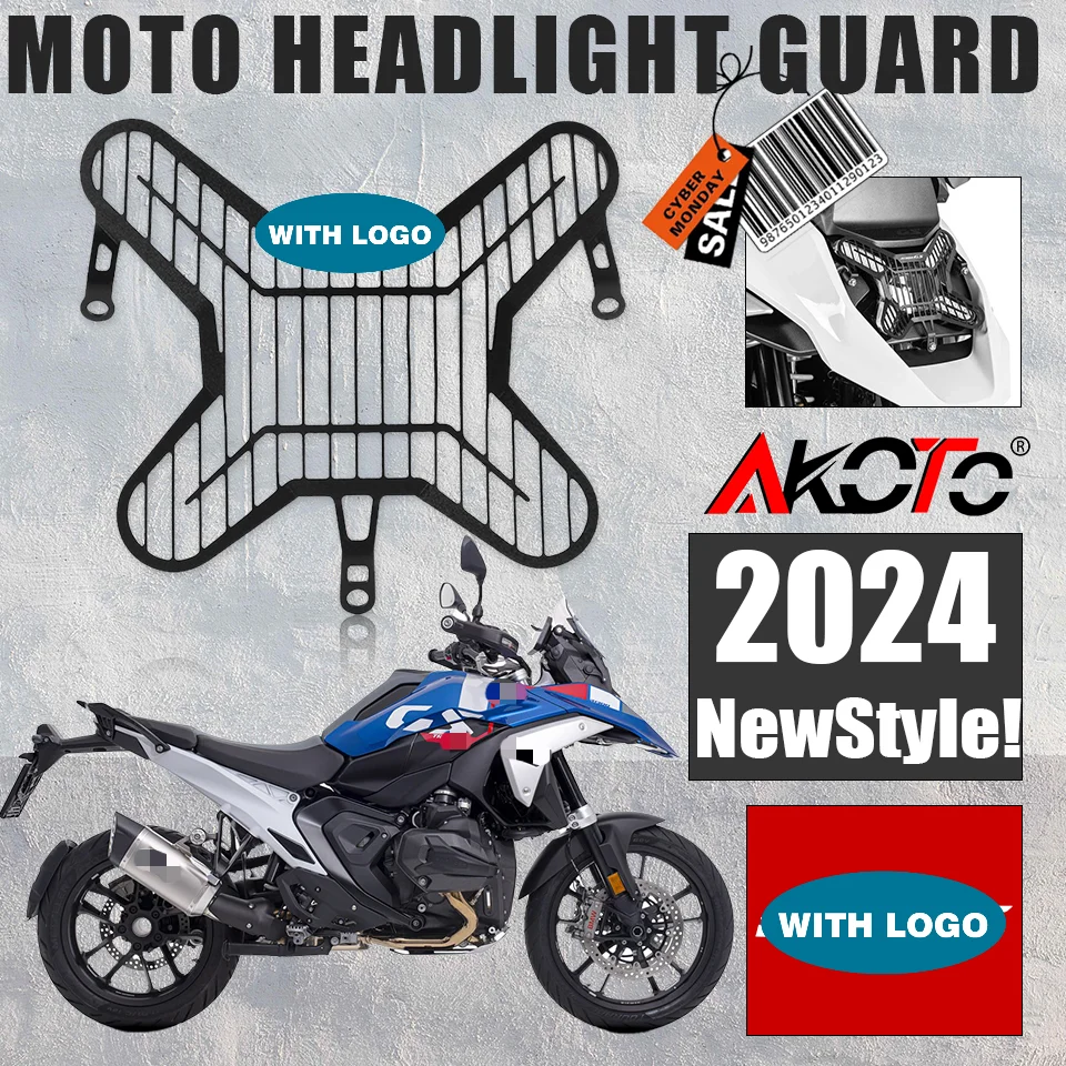 

New Head Light Guards For BMW R1300GS R1300GS R 1300 GS ADV ADVENTURE 2023 2024 2025 Front Headlight Protector Guard Lense Cover