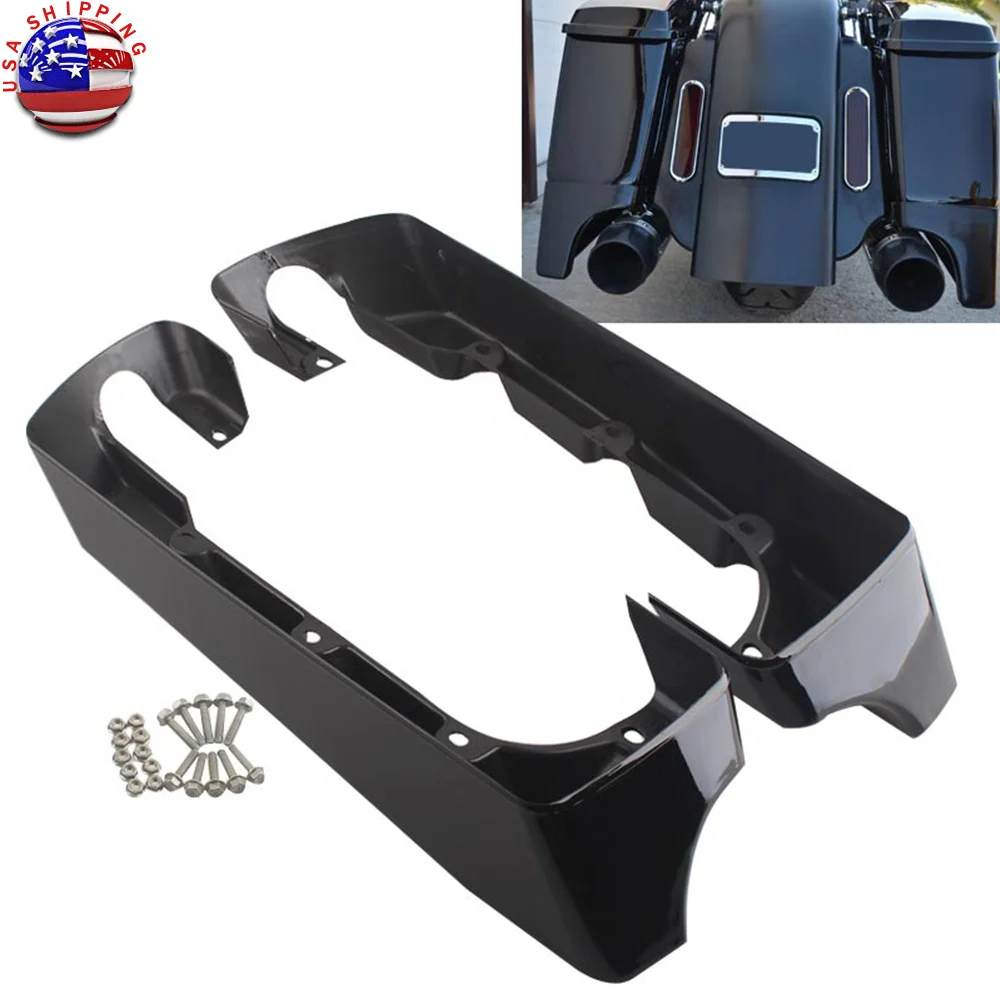1 Set Left Right Saddlebag Extensions And Accessories Fit For Harley Electra Glide Road Glide Street Glide Road King 2014-2023