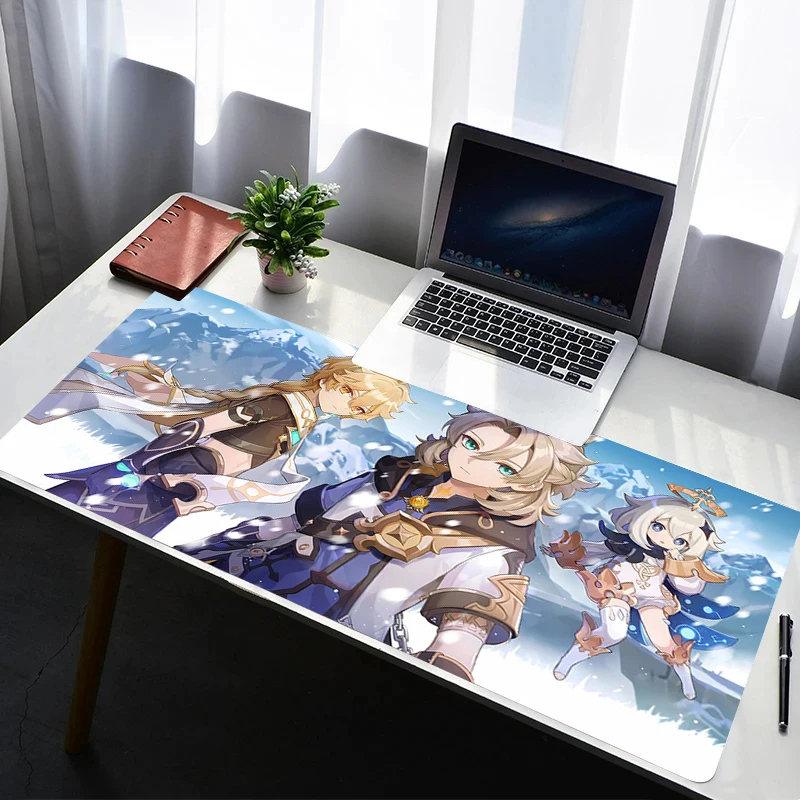 Mouse Pad PC Non Slip Rubber Mousepad Laptop Gamer Cabinet Keyboard Pad Office Computer Gaming Desk G-genshin Impact Mouse Mat