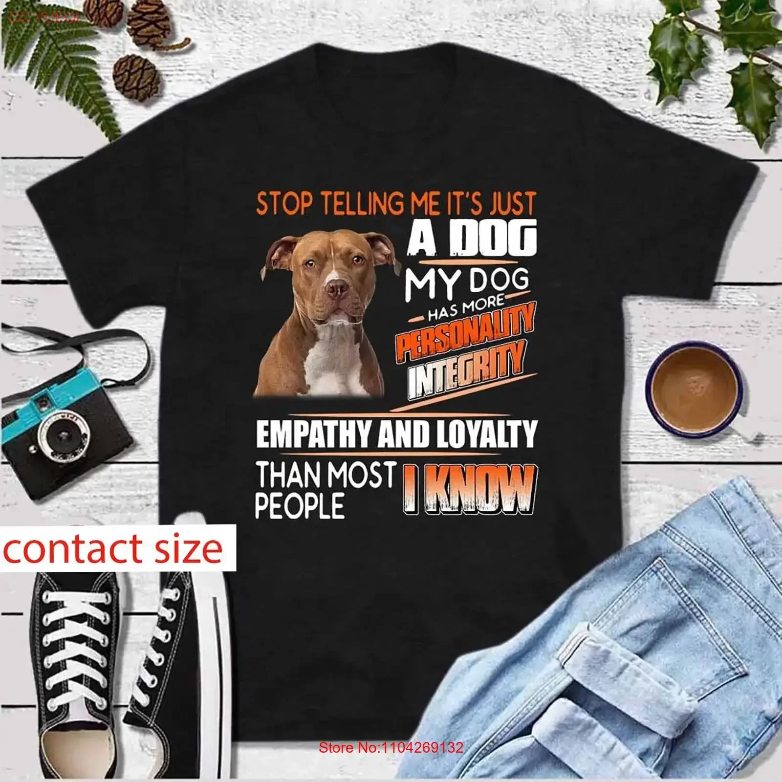 Arrêtez de me dire que c'est juste un chien. T-shirt Pitbull T D vintage, lavé, confortable, mode décontractée.