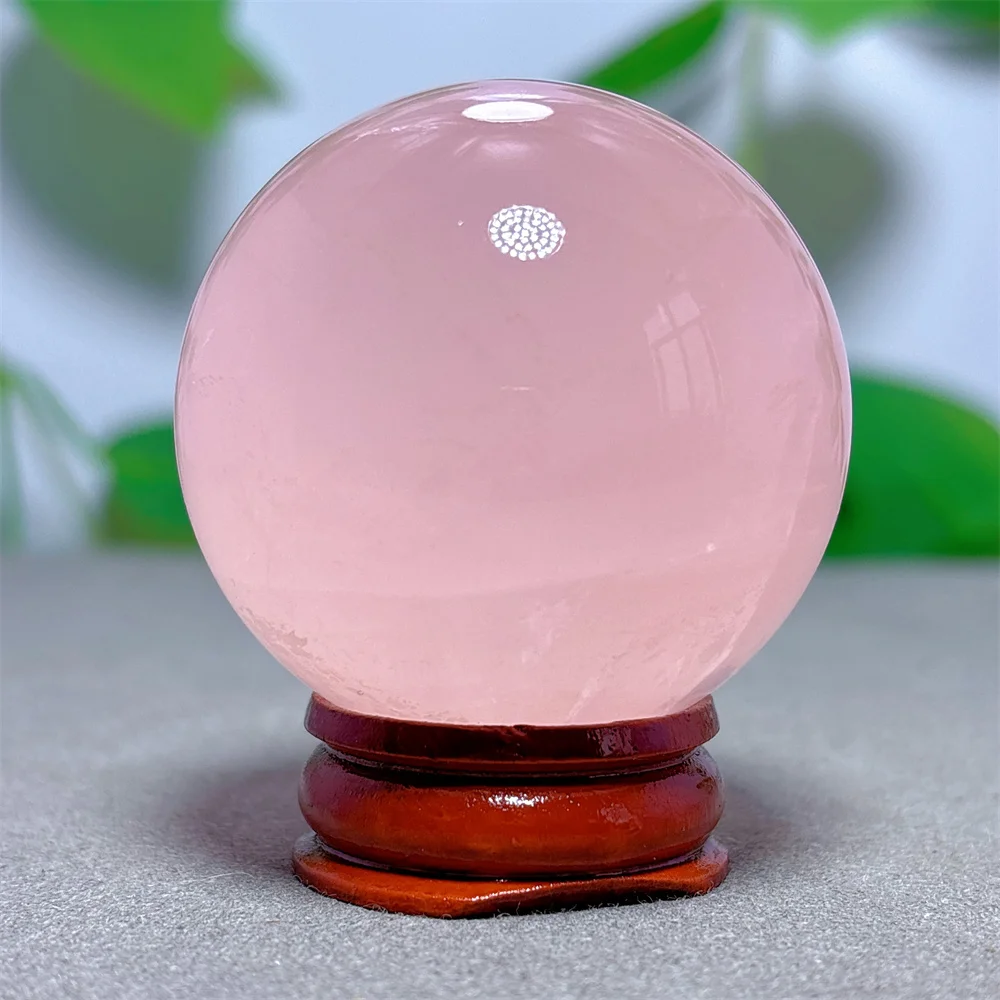 Rose Quartz Sphere Crystal Natural Stone Quartz Minerals Home Decoritems Reiki Gifts Energy Healing Luck Love +Stand