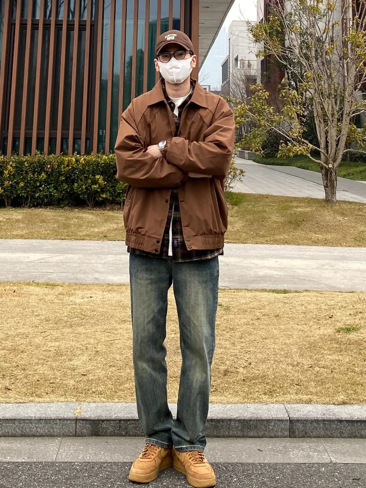 

Джинсы с высокой талией и прямыми штанинами для мужчин: премиум-бренд, удлиненная версия для высоких мужчин, с эффектом похудения, повседневная одежда