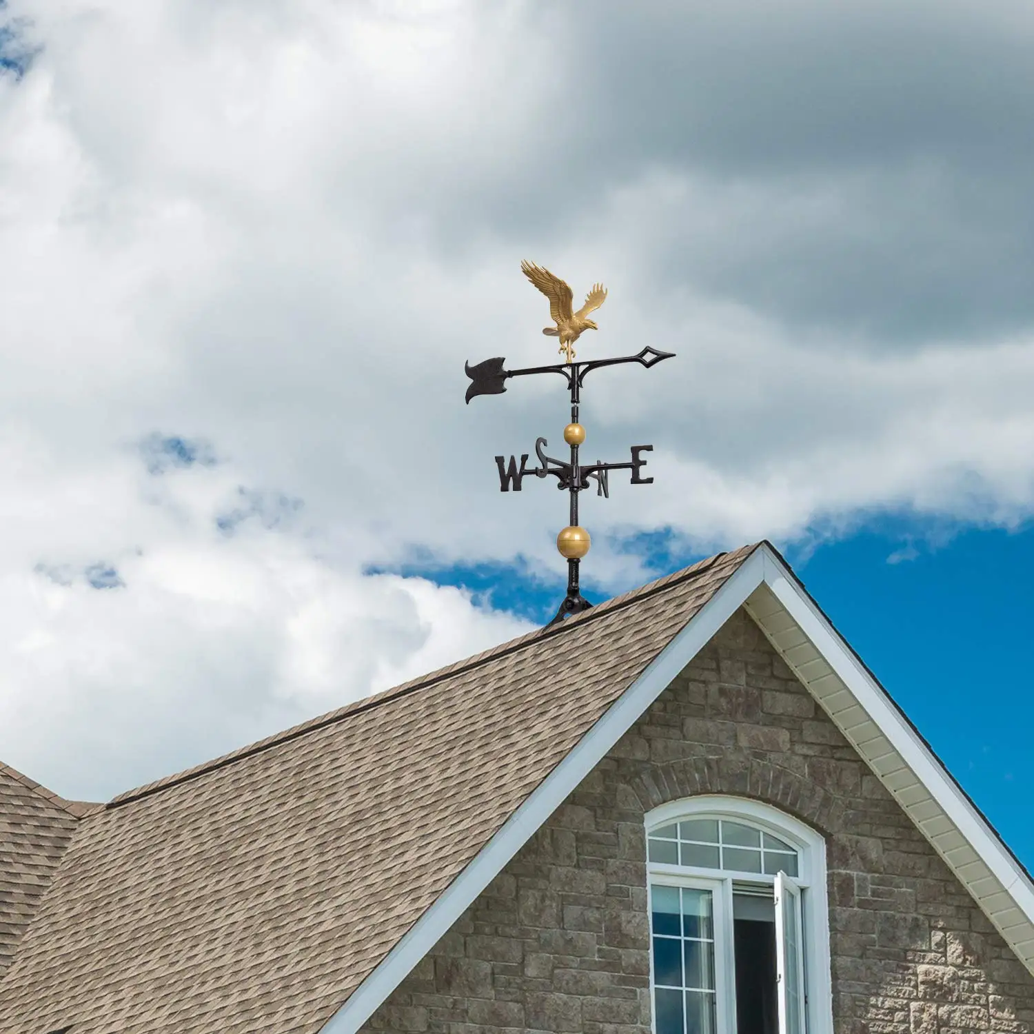 Full-Bodied Eagle Weathervane, 30-Inch, Gold/Bronze, Customized